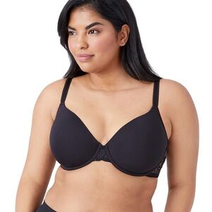 NWT Wacoal French Garden Seamless Underwire T-Shirt Bra 36D Black lace